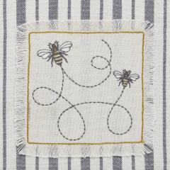 Bee Embroidered hand towel and facecloth set - Folksy