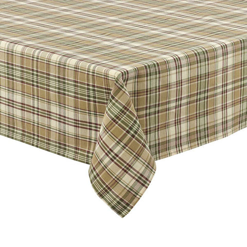 "Thyme" to spice up your kitchen decor with this lovely Thyme Tablecloth! Featuring a pretty plaid that oozes ambiance with its soft, warm tones of green, tan & red, this is country charm at its best! 