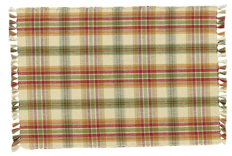 Lemon Pepper Placemats! Combining the zesty colors of mustard, honey, cream, green & red