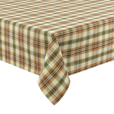 Add a little spice to your dining experience with this lovely Lemon Pepper Tablecloth! Combining the zesty colors of mustard, honey, cream, green & red to create a lovely, homey plaid, your table will ooze savory sweetness!