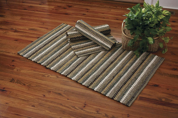 Mineral Stripe Rag Rug - 24" x 38"