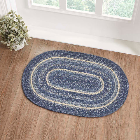 Great Falls Blue Jute Rug Oval 20x30