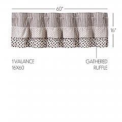 Florette Ruffled Valance 16x60