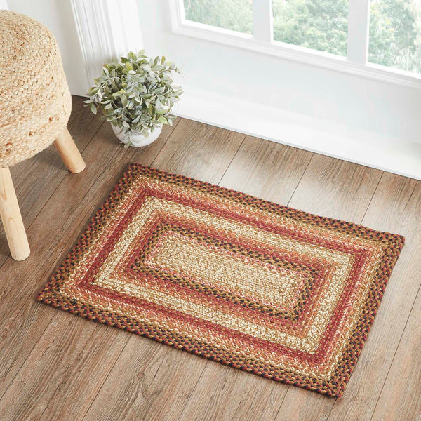 Ginger Spice Jute Rug Rect w/ Pad 20x30, ccomes in a rich terracotta woven with burgundy and dark tan to make the perfect cozy addition to your country decor. Visit website for FREE s/h & discount offers. Primitive Country Farmhouse Home Decor.