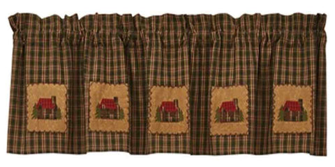Cabin Lined Patch Valance