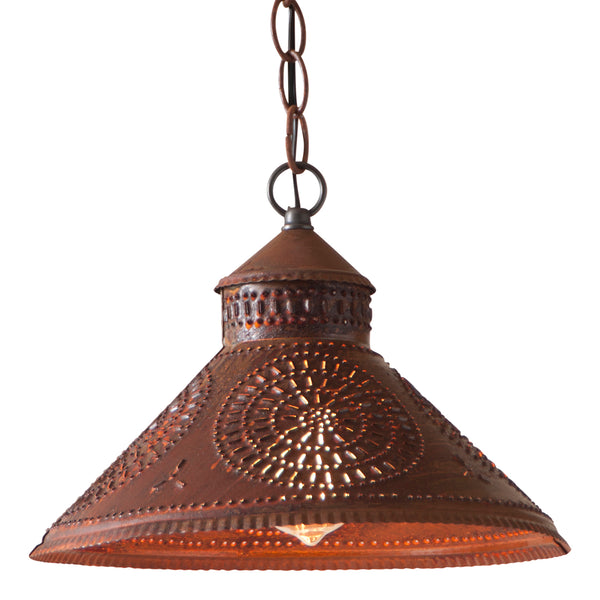 Stockbridge Punched Tin Shade Pendant with Chisel