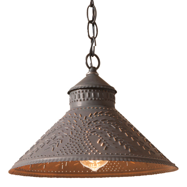 Stockbridge Shade Light with Willow Chisel in Kettle Black