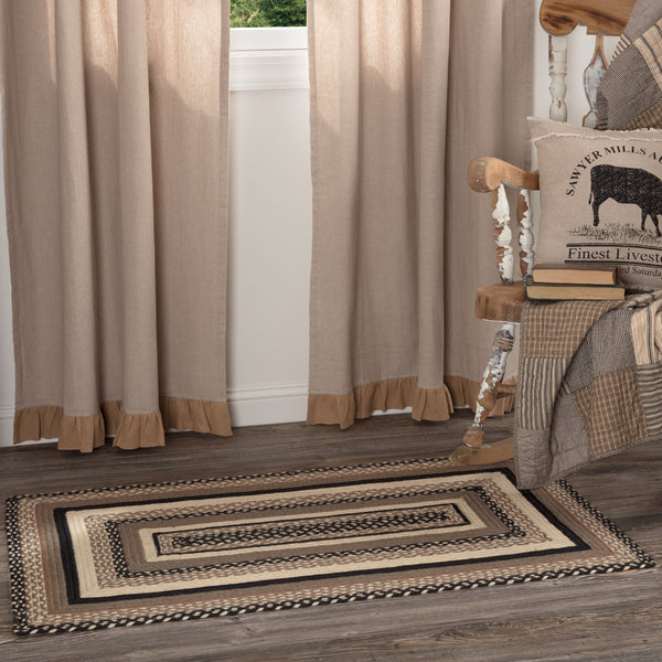Sawyer Mill Charcoal Jute Rug Rect w/ Pad 27x48