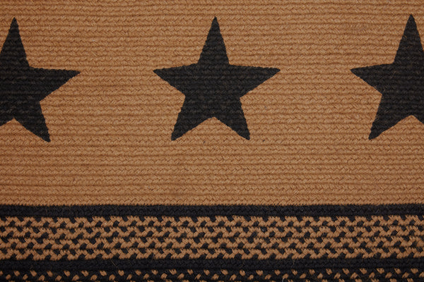 Farmhouse Star Jute Rug Rect Stencil Stars 27x48
