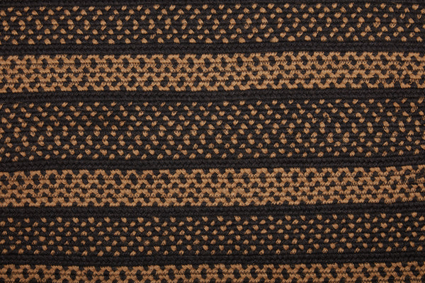 Black & Tan Jute Rug Rect w/ Pad 27x48