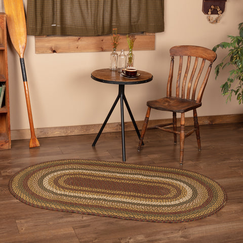 Tea Cabin Jute Rug Oval w/ Pad 36x60