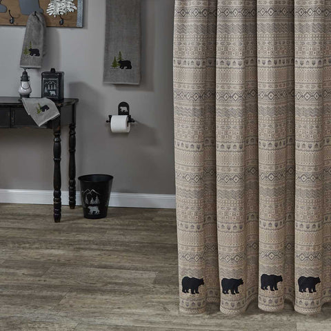 Signal Mountain Shower Curtain  Colors: Taupe,  Brown & Black