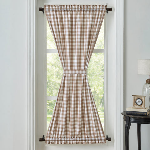 Our Annie Portabella Buffalo Check Door Panel 72x40 features a classic buffalo check pattern in portabella brown and soft white. Visit website for FREE s/h & discount offers.