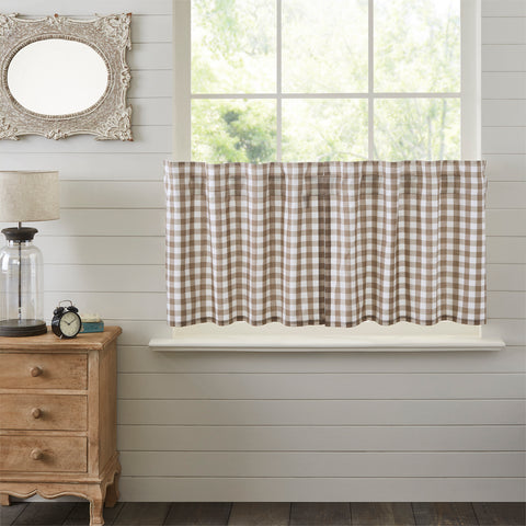 Our Annie Buffalo Portabella Check Tier Set 24Lx36W features a classic buffalo check pattern in portabella brown and soft white. Visit website for FREE s/h & discount offers. Primitive Country Cottage Home Decor Offers.