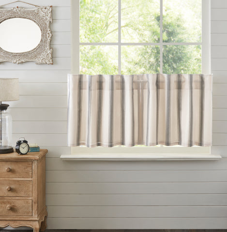 Functional and stylish, our Grace Grain Sack Tier Set 24"x36" helps bring your farmhouse-inspired vision to life. Feature a creme base with nickel grey grain sack stripes. Visit website for FREE s/h & discount offers. Primitive Country Farmhouse Home Decor Window Treatments Curtains.