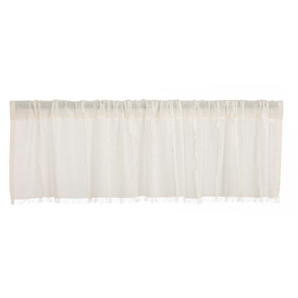 Tobacco Cloth Antique White Patchwork Valance 16x72