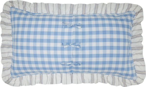 Annie Blue Floral Ruffled King Sham 21x37