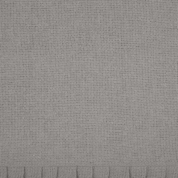 Burlap Dove Grey Standard Sham w/ Fringed Ruffle 21x27