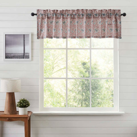 Bring your romantic fairytale cottage vision to life with our Kaila Floral Valance 16x72. This dusty rose, navy, and creme curtain set is beautifully decorated with a bold floral print that adds rustic romance and heartwarming, cozy cottage vibes. Visit website for FREE s/h & discount offers.