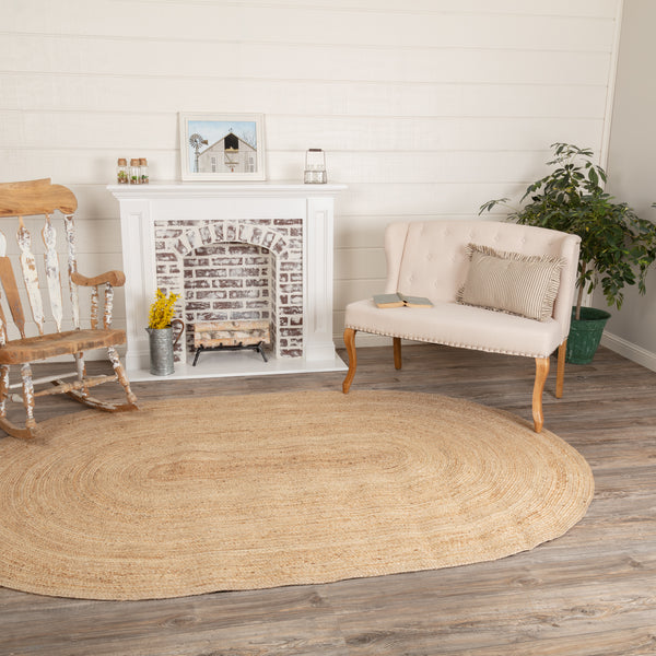 Natural Jute Rug Oval 72x108