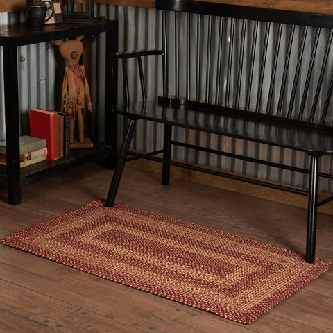 Burgundy Tan Jute Rug adds a classic country touch to your home decor. Rich burgundy and tan jute are combined to bring a textured, primitive element to your home. Visit website for FREE s/h & discount offers.