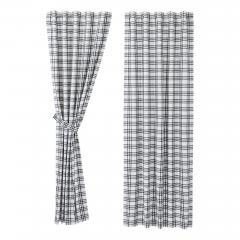 Sawyer Mill Black Plaid Panel Set of 2 84x40