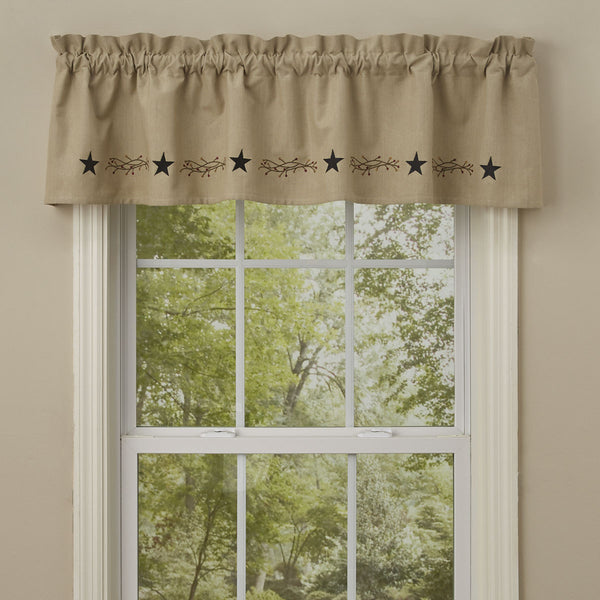 Star Vine Embroidered Valance
