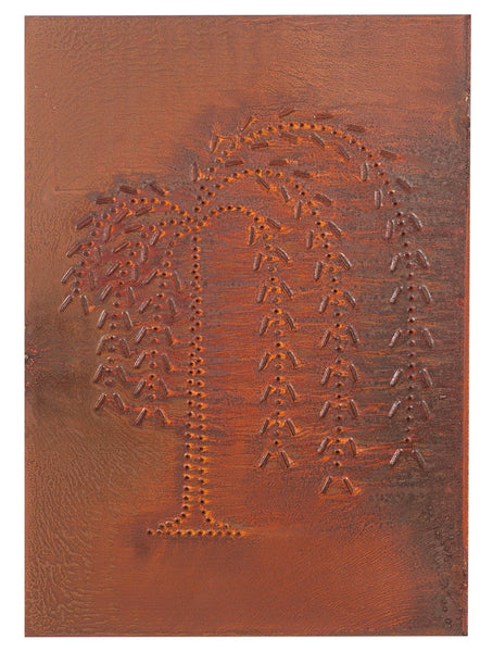 Vertical Willow Panel in Rustic Tin