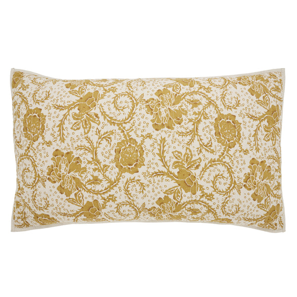 Dorset Gold Floral King Sham 21x37
