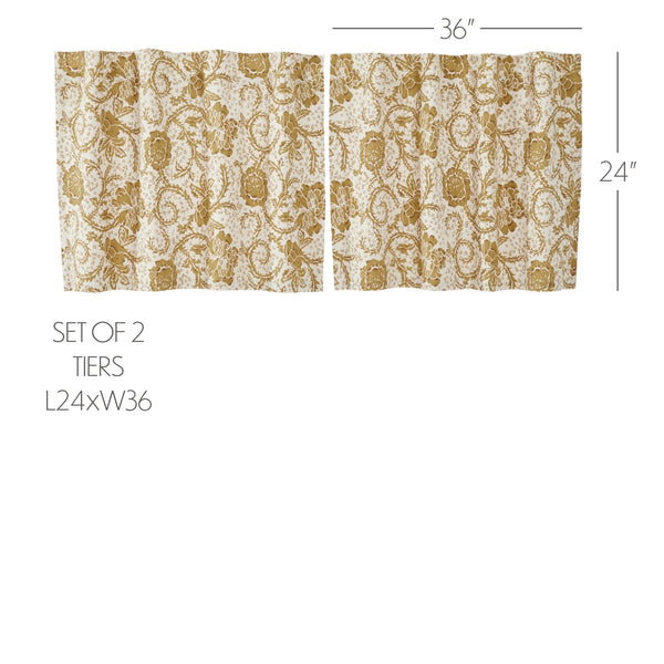 Dorset Gold Floral Tier Set of 2 L24xW36 - Final Sale