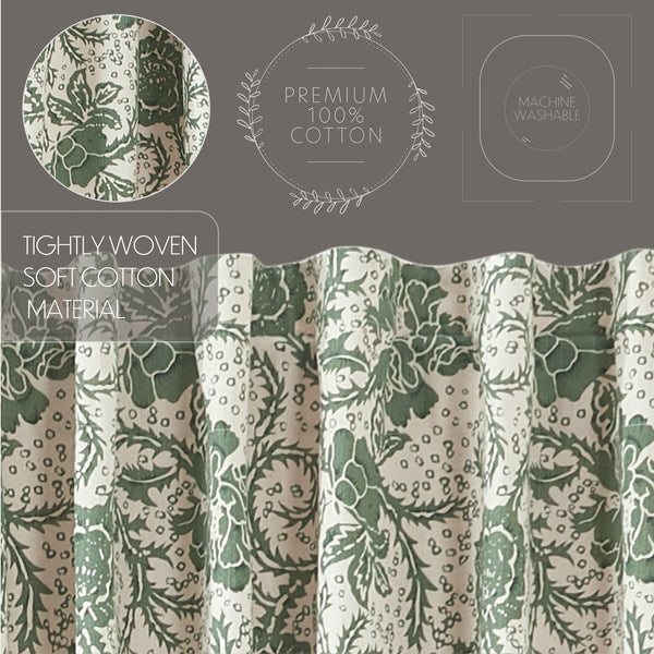 Dorset Green Floral Swag Set of 2 36x36x16 - Final Sale