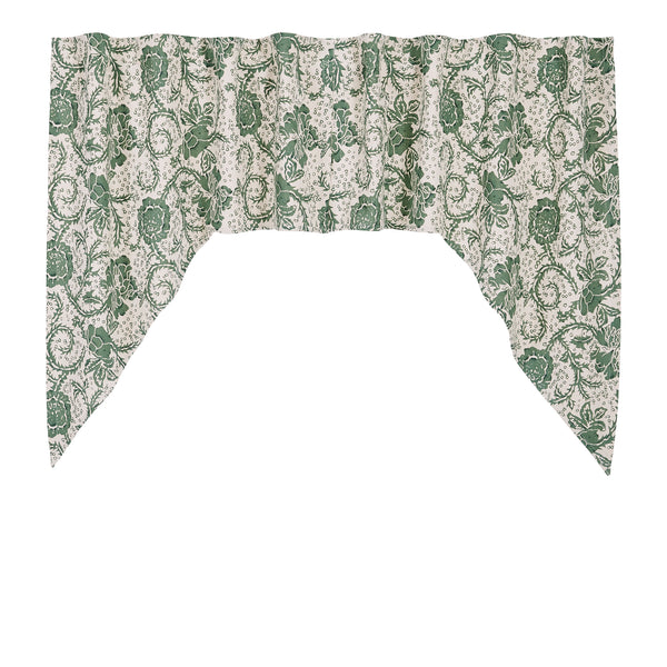 Dorset Green Floral Swag Set of 2 36x36x16 - Final Sale