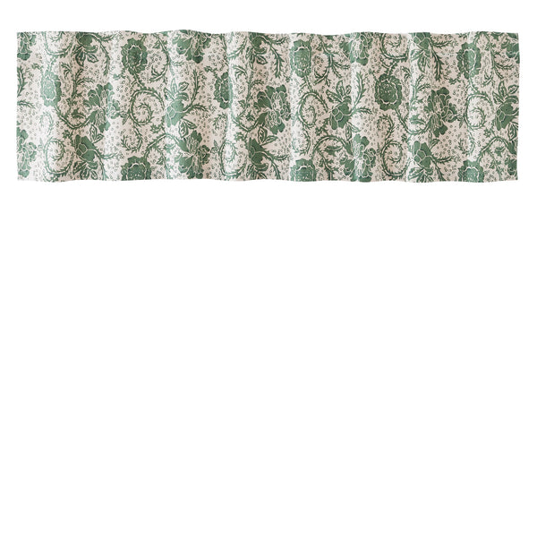 Dorset Green Floral Valance 16x72 - Final Sale
