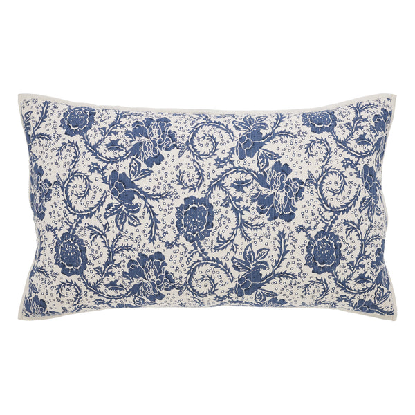 Dorset Navy Floral King Sham 21x37  - Final Sale