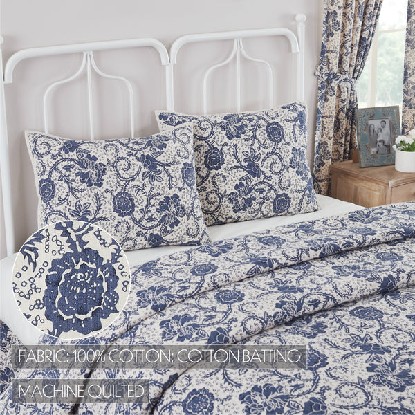Dorset Navy Floral Standard Sham 21x27 - Final Sale
