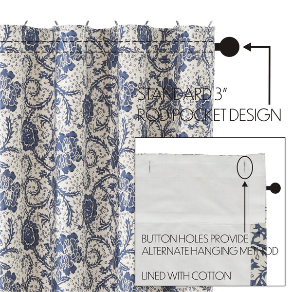 Dorset Navy Floral Shower Curtain 72x72 - Final Sale