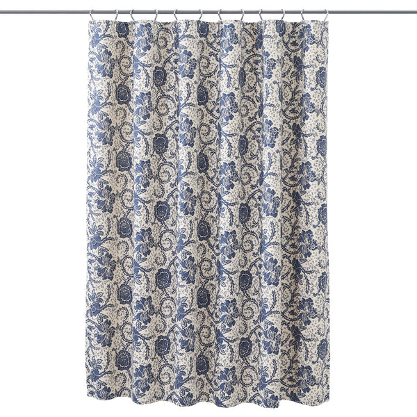 Dorset Navy Floral Shower Curtain 72x72 - Final Sale