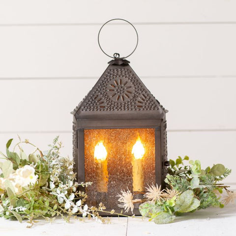 FREE SHIPPING! Harbor Lantern with Chisel in Kettle Black, a lantern reminiscent of those used in busy harbors and seaside towns throughout the early American colonies that has been updated with a new punch pattern and electrified. Visit website for FREE s/h & discount offers.