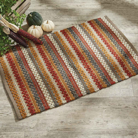 Gathered Pumpkin 2' x 3' Chindi Rug