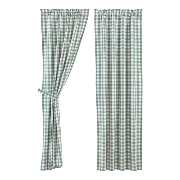 Annie Buffalo Green Check Panel Set of 2 84x40