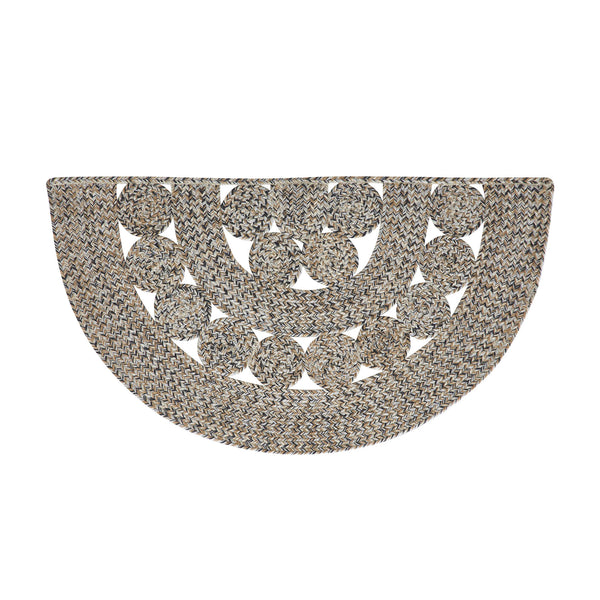 Celeste Blended Pebble Indoor/Outdoor Half Circle Rug 19.5x36