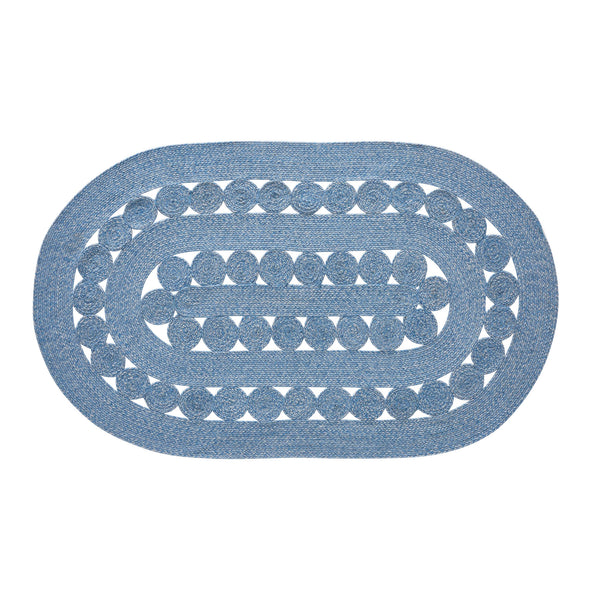 Celeste Blended Blue Indoor/Outdoor Rug Oval 36x60