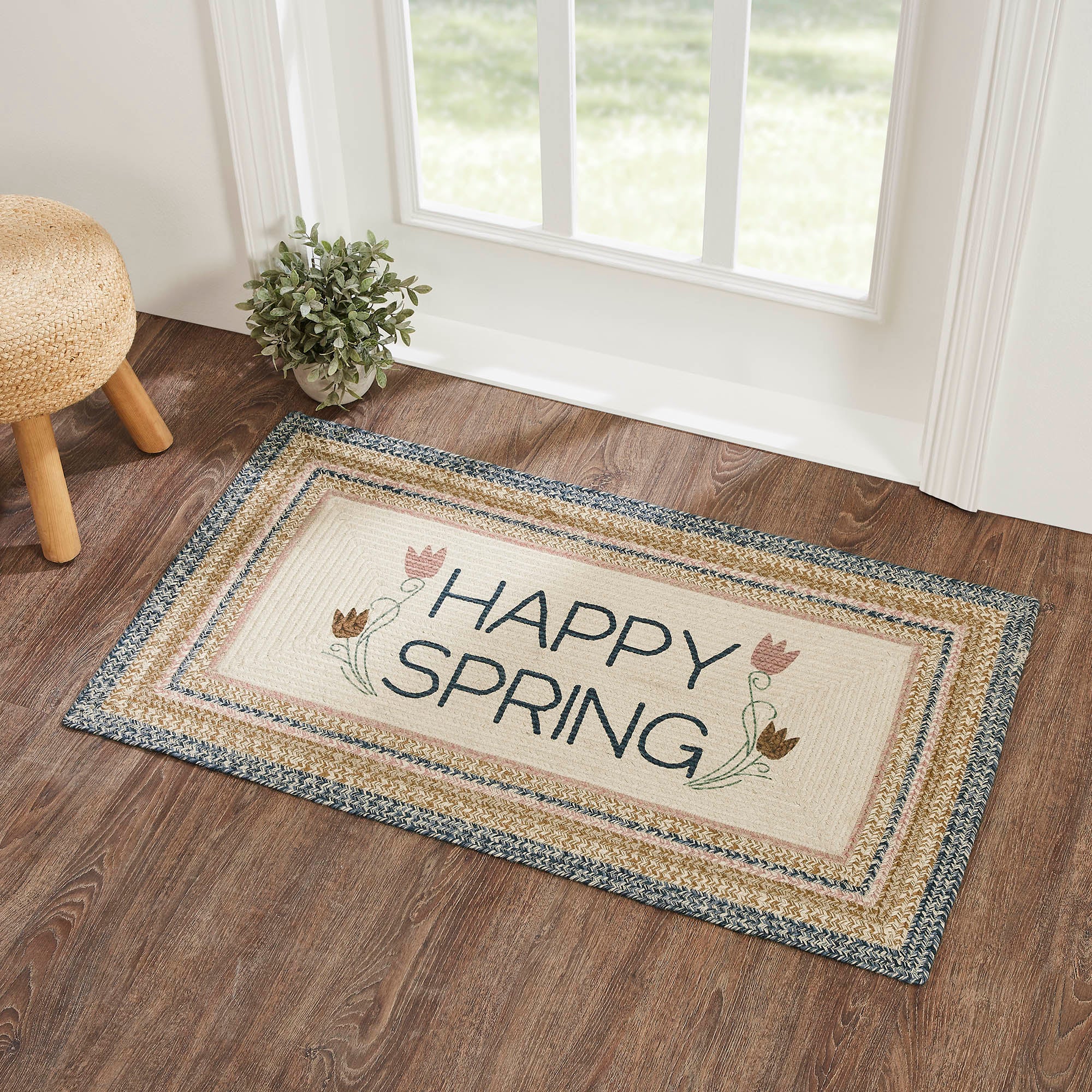 Kaila Happy Spring Jute Rug Rect 27x48 - Allysons Place