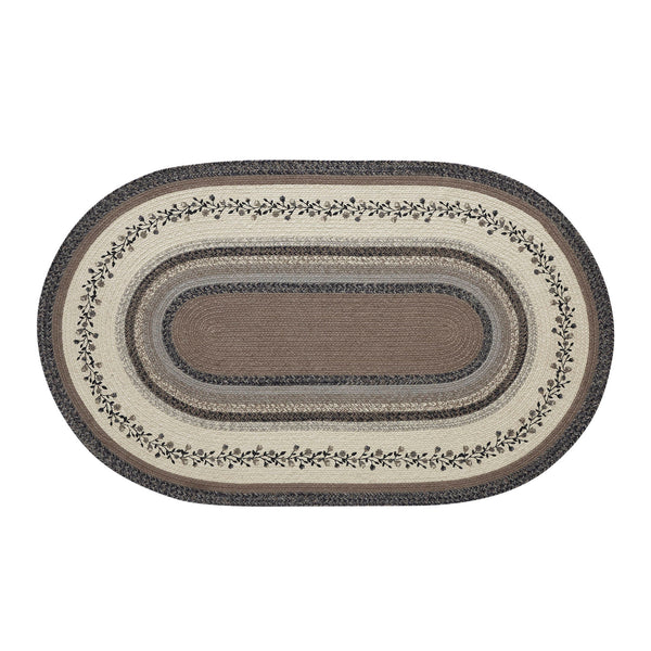 Floral Vine Jute Oval Rug 36x60