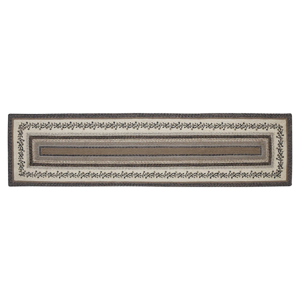 Floral Vine Jute Rug/Runner Rect w/ Pad 24x96