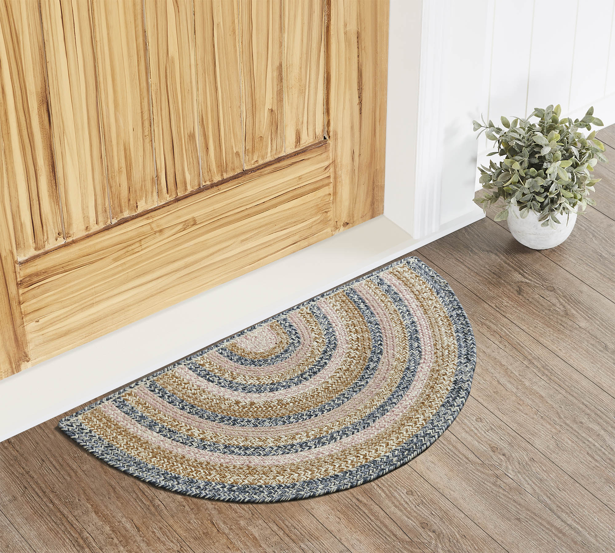 Half Circle Rustic Rugs Kaila Jute Rug Half Circle 19.5x36 - Allyson’s Place | Primitive Home Décor