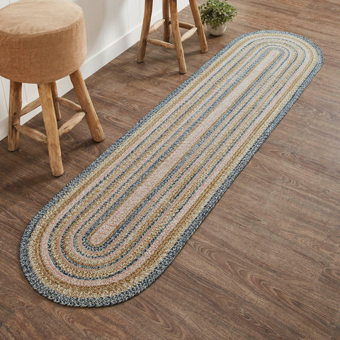 Kaila Jute Rugs, Kaila Bedding, Create a bright, springtime look for your hallway with soft shades of blue and pink with a seasonal design in a curl-resistant jute blend 