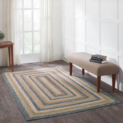 Kaila Jute Rugs, Create a bright, springtime look for your entryway with soft shades of blue and pink with a seasonal design in a curl-resistant jute