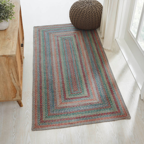 Jolie Half Circle Braided Rug 19.5x36 - with Pad  Braided area rugs, Braided  rugs, Braided jute rug