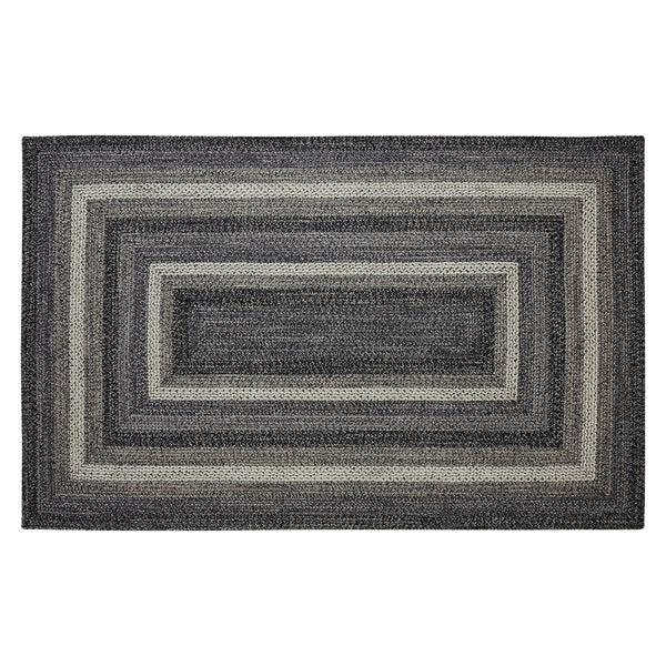 Sawyer Mill Black White Jute Rug Rect w/ Pad 60x96